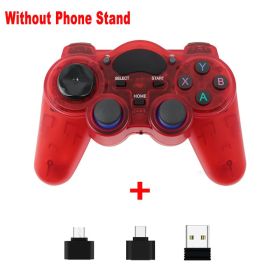 2.4 G Controller Gamepad Android Wireless Joystick Joypad with OTG Converter For PS3/Smart Phone For Tablet PC Smart TV Box (Color: Red, Ships From: China)