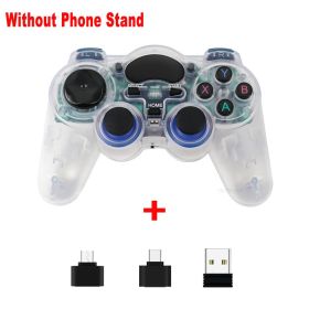 2.4 G Controller Gamepad Android Wireless Joystick Joypad with OTG Converter For PS3/Smart Phone For Tablet PC Smart TV Box (Color: White, Ships From: China)