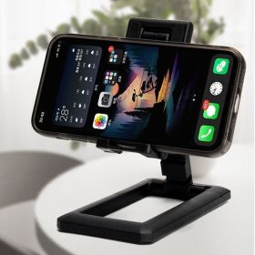 Mobile Phone Holder; Height Angle Adjustable For Apple Android Smartphones (Color: Black)