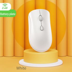 Wireless Computer Mouse With Micro Usb Charging Port; 3 Stage DPI Adjustment For Desktop Laptop (Color: White, size: Battery Type (own Battery))