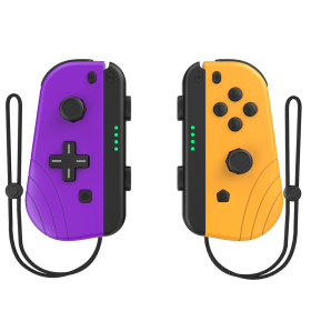 Replacement For Joycon Controllers With Grip Dual Shock Wake-Up Plug And Play; (L/R) Controller Compatible For Nintendo Switch; Including Waking Up Fu (Color: Purple&Orange)