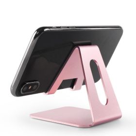 Metal Mobile Phone Holder Stand On Desktop Aluminum Alloy Holder For IPhone Xiaomi Universal Cell Phone Stand (Color: Rose Golden)