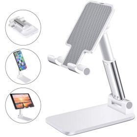 Desk Mobile Phone Holder Stand For IPhone IPad Xiaomi Adjustable Desktop Tablet Holder Universal Table Cell Phone Stand (Color: White)