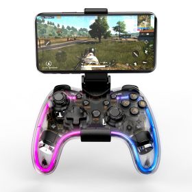 Wireless Controller For PS4 PS3 Switch PC IOS Android Steam (Color: Transparent White)