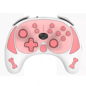 Pug Pro Switch Wireless Joysticks & Game Controllers One Key Wake Up And Turbo Function For NS (Color: Pink&White)