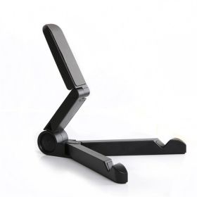 Folding Universal Tablet Bracket Stand Holder Adjustable Desktop Mount Stand Tripod Table Desk Support For IPhone IPad Mini Air (Color: Black)