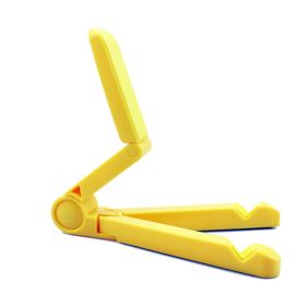 Folding Universal Tablet Bracket Stand Holder Adjustable Desktop Mount Stand Tripod Table Desk Support For IPhone IPad Mini Air (Color: Yellow)