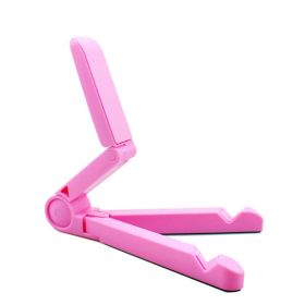 Folding Universal Tablet Bracket Stand Holder Adjustable Desktop Mount Stand Tripod Table Desk Support For IPhone IPad Mini Air (Color: Pink)