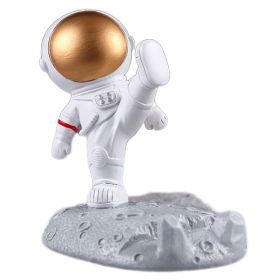 Creative Astronaut Phone Holder Spaceman Cell Phone Stand Cute Funny Smartphone Holder Bracket For Desk Home Office (Color: 001B Gold)