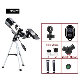 Professional Astronomical Telescope 150 Times Zoom HD High-Power Portable Tripod Night Vision Deep Space Star View Moon Universe (Color: 300706)