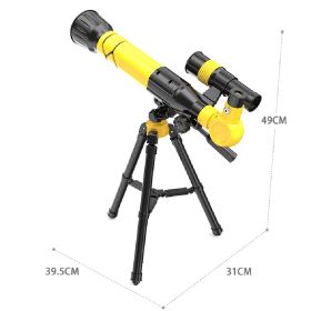 Professional Astronomical Telescope Powerful Monocular Portable HD Moon Space Planet Observation Telescope Gifts for Children (Color: Yellow, Ships From: China)