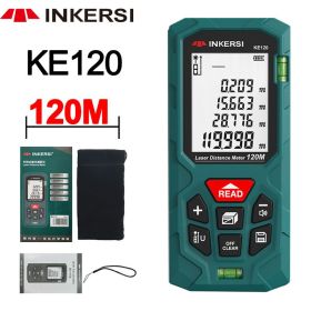 Digital Laser Tape Measure 40M Laser Rangefinder Accurate Distance Meter Construction Roulette Trena Lazer Range Finder (Color: KE120 120M, Ships From: China)