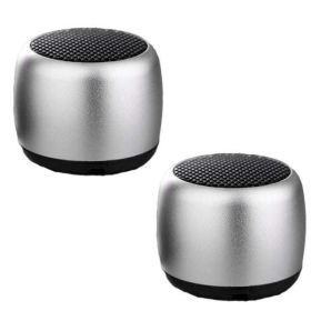 Little Wonder Solo Stereo Multi Connect Bluetooth Speaker 2/Pak (Color: Silver)