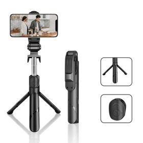 High Low  Retractable Selfie Tripod With Remote (Colors: Black)