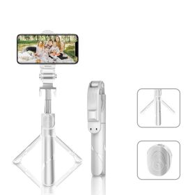 High Low  Retractable Selfie Tripod With Remote (Colors: White)