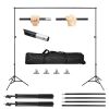 6.5 x 10ft Photo Video Studio Backdrop Background Stand Adjustable Heavy Duty Photography Backdrop Support Stand Set