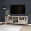 WESOME 70.08 Inch Length Black TV Stand for Living Room and Bedroom;  with 2 Drawers and 4 High-Capacity Storage Compartment.