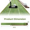 Indoor & Outdoor Golf Putting Mat Practice Training Aid with Auto Ball Return