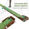 Indoor & Outdoor Golf Putting Mat Practice Training Aid with Auto Ball Return