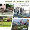 Indoor & Outdoor Golf Putting Mat Practice Training Aid with Auto Ball Return